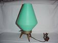Atomic Tripod Turquoise/Aqua Bkue Plastic TV/Table Lamp-2