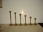 Vintage Brass Candle Holders - set of 6